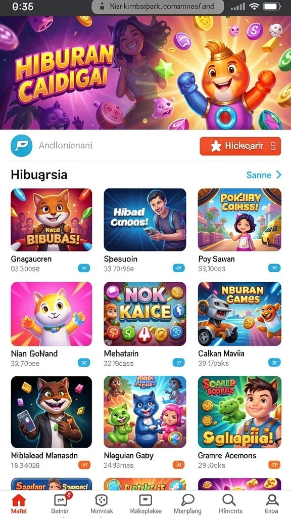 66d - Tampilan grafis yang menarik dan penuh warna.